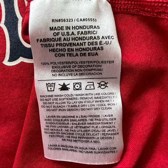 Boston Red Sox Women’s V Neck T-Shirt Red Nike Dri-fit - Picture 6 of 6
